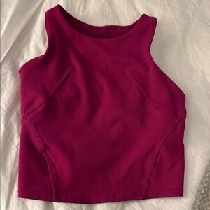 Lululemon Women's Sleeveless crop Top - Fuchsia Size 0